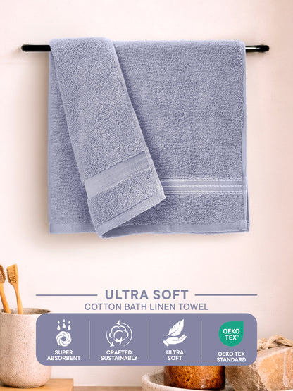 Swift Flow 100% Cotton Hand Towel, 500 GSM, Solid, Light Violet