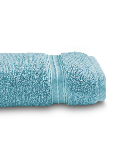 Swift Flow 100% Cotton Hand Towel, 500 GSM, Solid, Light Blue