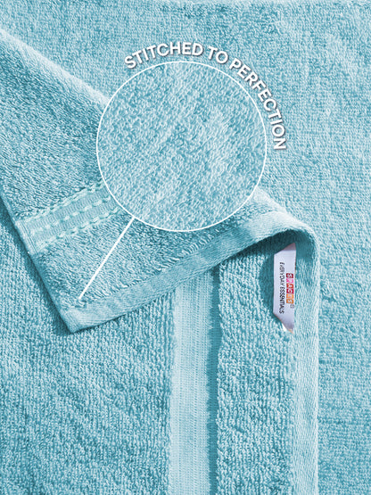 Swift Flow 100% Cotton Hand Towel, 500 GSM, Solid, Light Blue