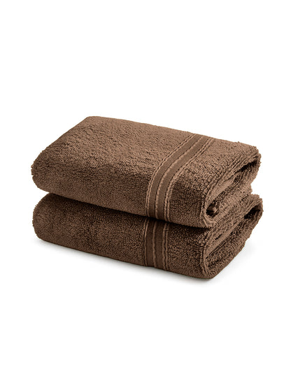 Swift Flow 100% Cotton Hand Towel, 500 GSM, Solid, Dark Brown