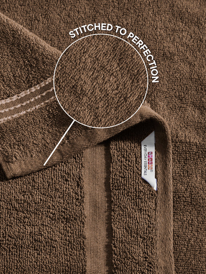 Swift Flow 100% Cotton Hand Towel, 500 GSM, Solid, Dark Brown