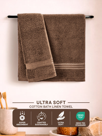 Swift Flow 100% Cotton Hand Towel, 500 GSM, Solid, Dark Brown