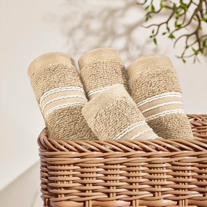Swift Flow 100% Cotton Face Towel, 500 GSM, Solid, Light Brown