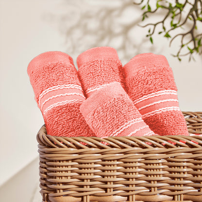 Swift Flow 100% Cotton Face Towel, 500 GSM, Solid, Red