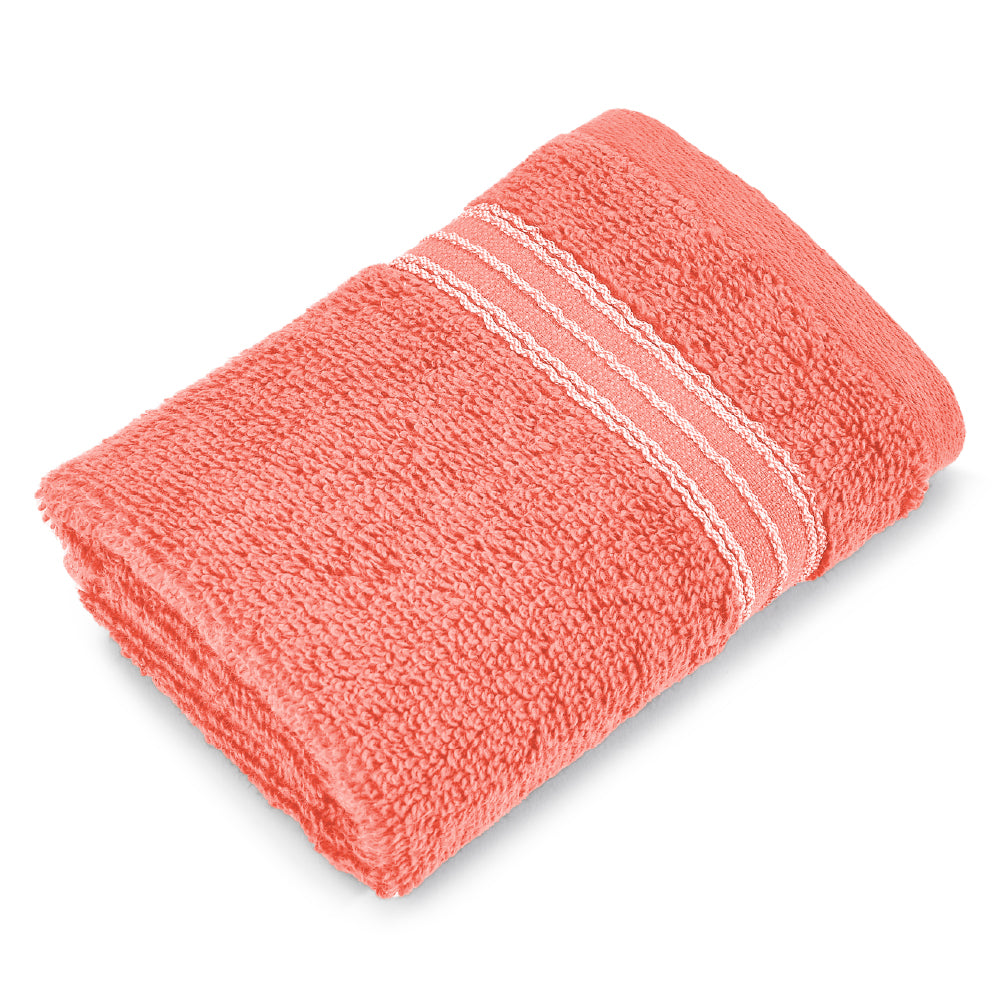 Swift Flow 100% Cotton Face Towel, 500 GSM, Solid, Red