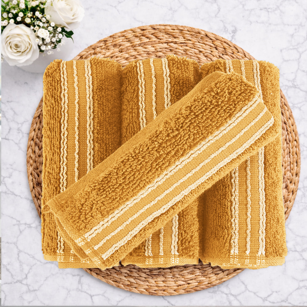 Swift Flow 100% Cotton Face Towel, 500 GSM, Solid, Gold