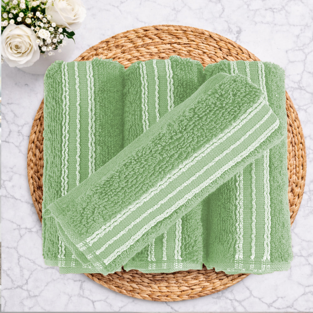 Swift Flow 100% Cotton Face Towel, 500 GSM, Solid, Light Green