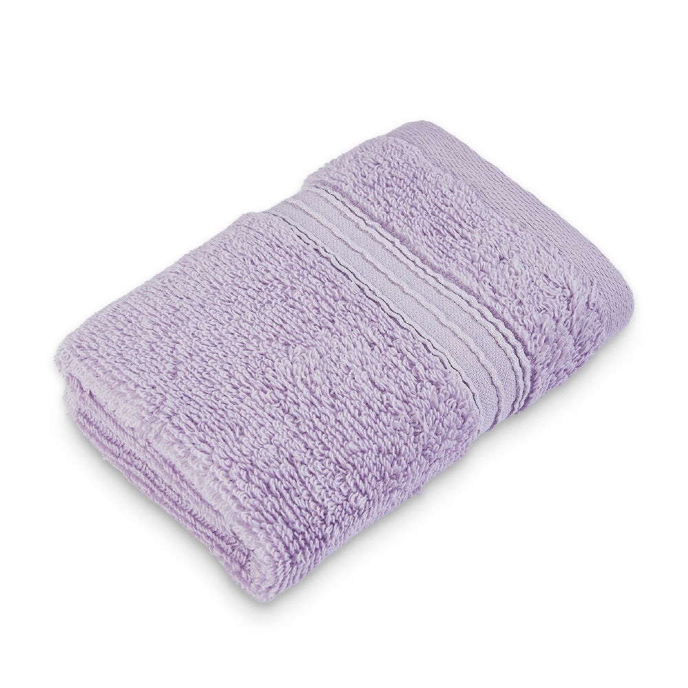 Swift Flow 100% Cotton Face Towel, 500 GSM, Solid, Light Violet