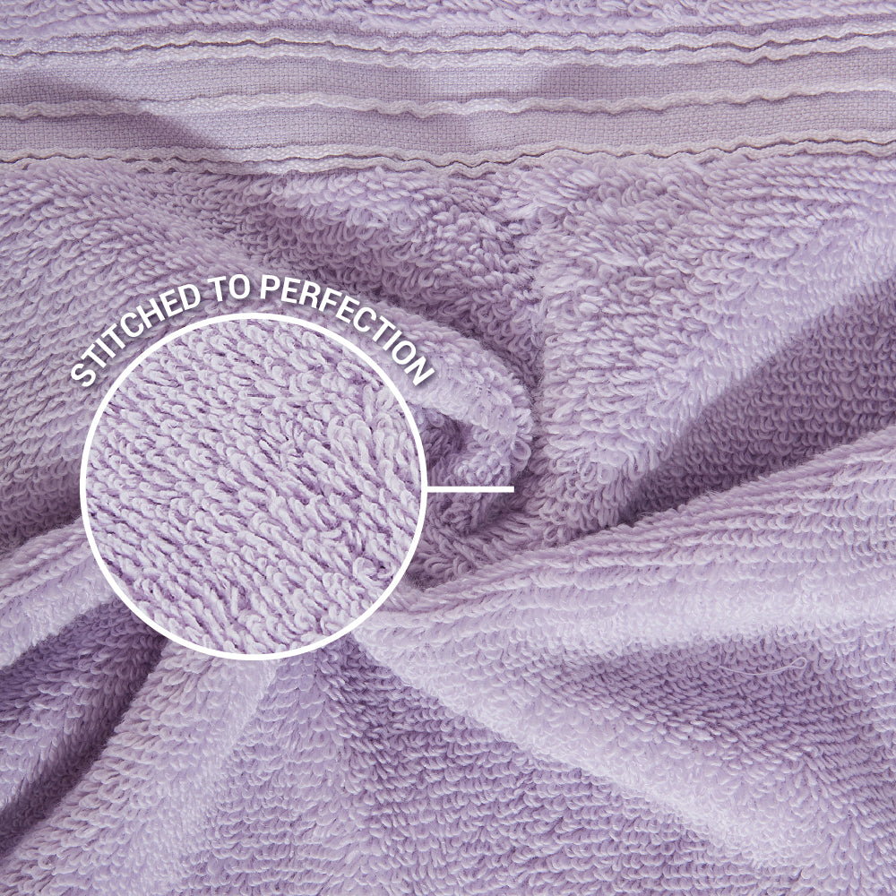 Swift Flow 100% Cotton Face Towel, 500 GSM, Solid, Light Violet