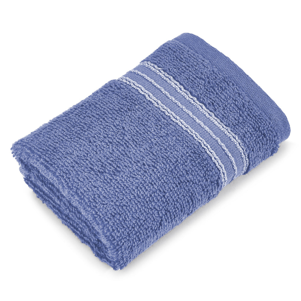 Swift Flow 100% Cotton Face Towel, 500 GSM, Solid, Blue