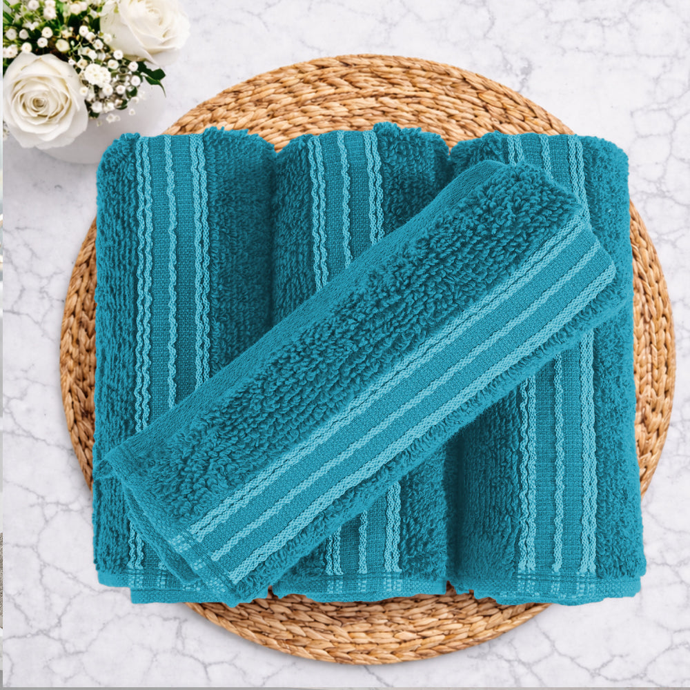 Swift Flow 100% Cotton Face Towel, 500 GSM, Solid, Dark Teal