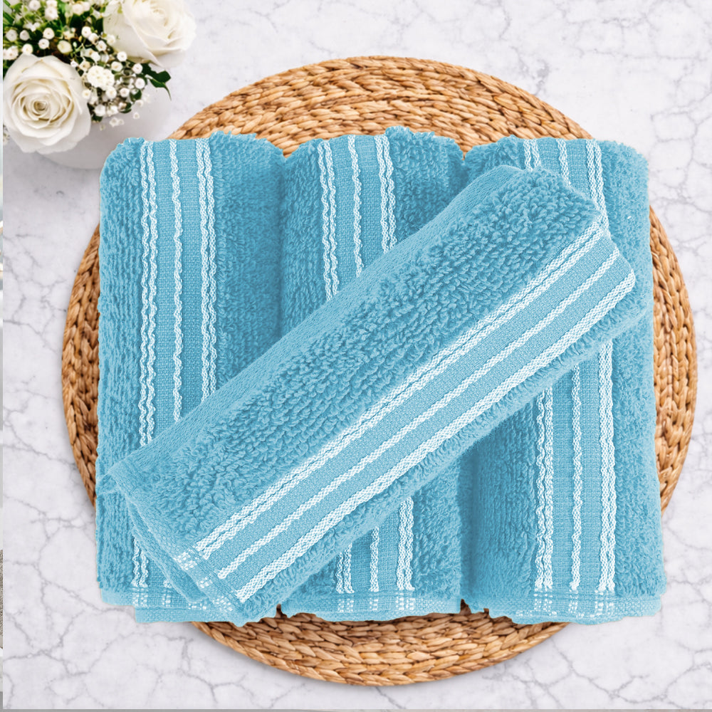 Swift Flow 100% Cotton Face Towel, 500 GSM, Solid, Light Blue