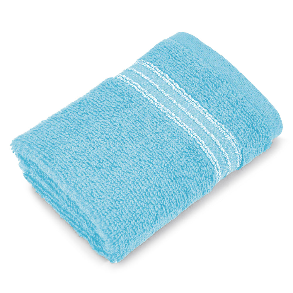 Swift Flow 100% Cotton Face Towel, 500 GSM, Solid, Light Blue
