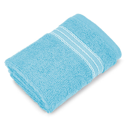 Swift Flow 100% Cotton Face Towel, 500 GSM, Solid, Light Blue