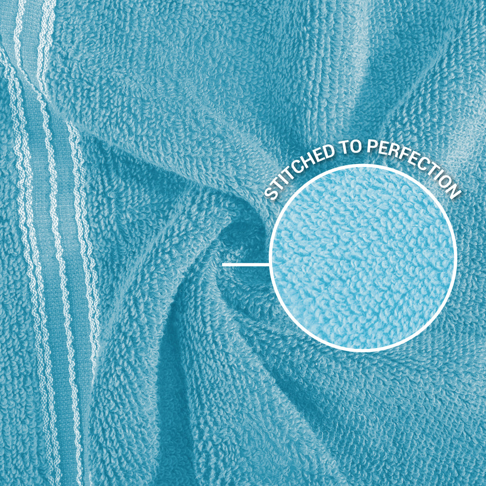 Swift Flow 100% Cotton Face Towel, 500 GSM, Solid, Light Blue