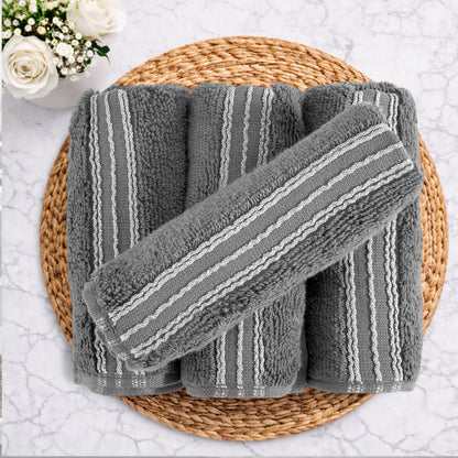 Swift Flow 100% Cotton Face Towel, 500 GSM, Solid, Dark Grey
