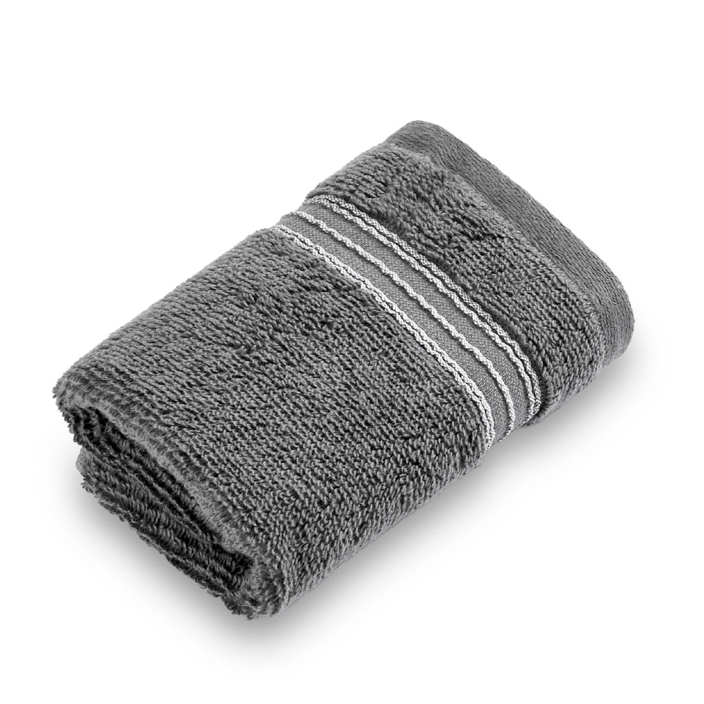 Swift Flow 100% Cotton Face Towel, 500 GSM, Solid, Dark Grey