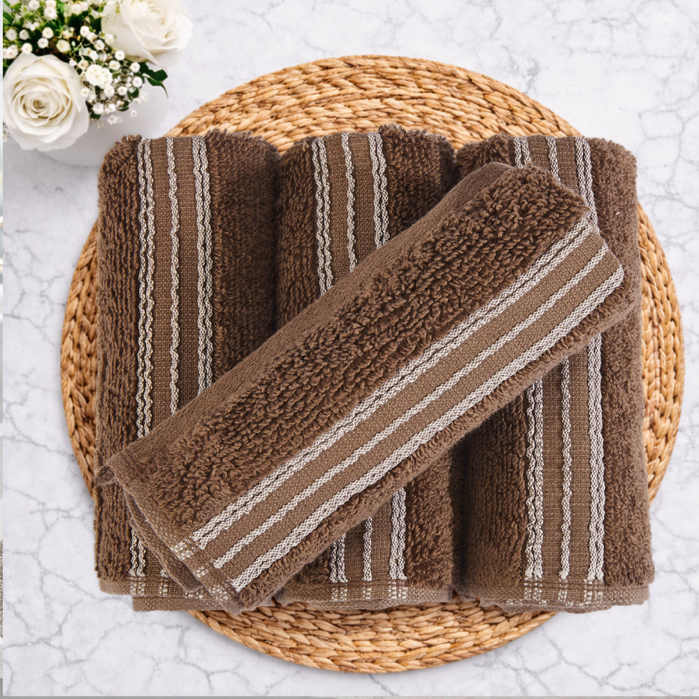 Swift Flow 100% Cotton Face Towel, 500 GSM, Solid, Dark Brown