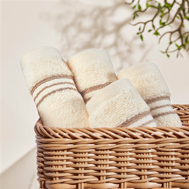 Swift Flow 100% Cotton Face Towel, 500 GSM, Solid, Beige