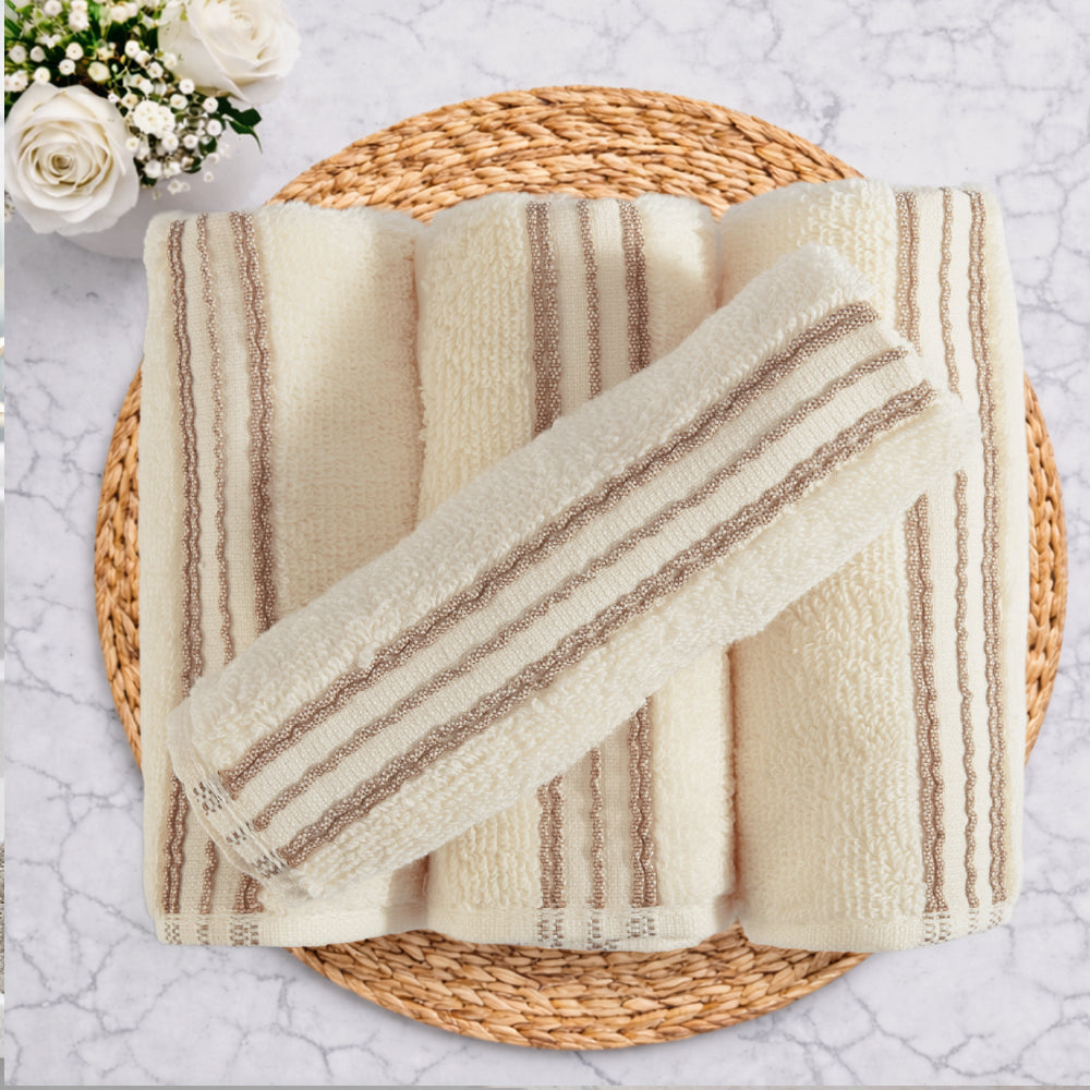 Swift Flow 100% Cotton Face Towel, 500 GSM, Solid, Beige