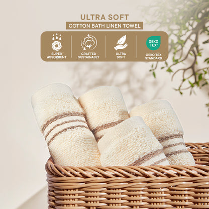 Swift Flow 100% Cotton Face Towel, 500 GSM, Solid, Beige