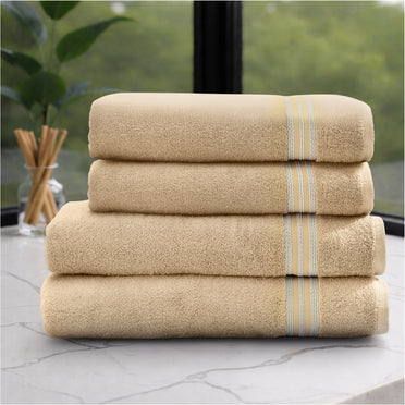 Swift Flow 100% Cotton Large Towel, 500 GSM, Solid, Light Brown