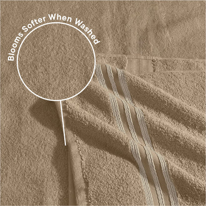 Swift Flow 100% Cotton Large Towel, 500 GSM, Solid, Light Brown
