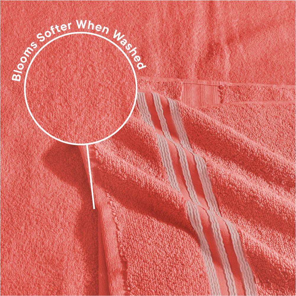 Swift Flow 100% Cotton Large Towel, 500 GSM, Solid, Red