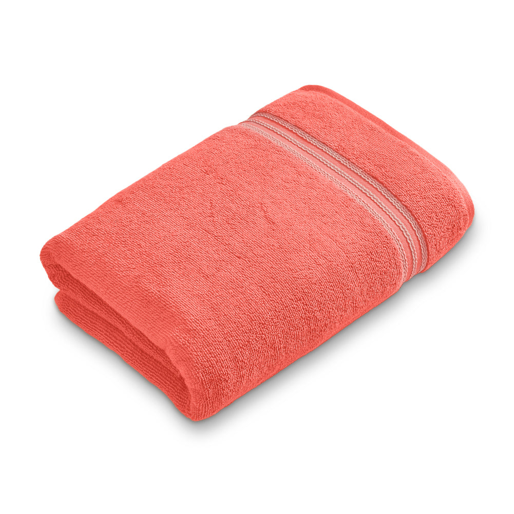 Swift Flow 100% Cotton Large Towel, 500 GSM, Solid, Red