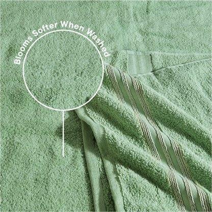 Swift Flow 100% Cotton Large Towel, 500 GSM, Solid, Light Green