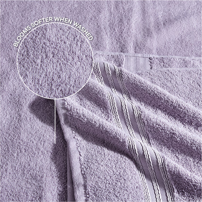 Swift Flow 100% Cotton Large Towel, 500 GSM, Solid, Light Violet