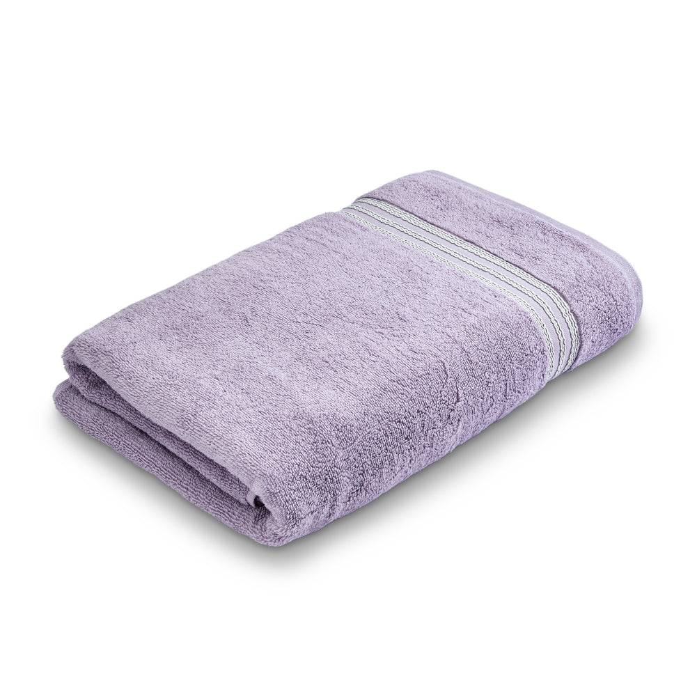 Swift Flow 100% Cotton Large Towel, 500 GSM, Solid, Light Violet
