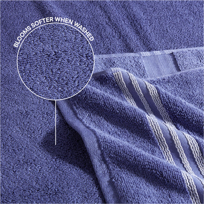 Swift Flow 100% Cotton Large Towel, 500 GSM, Solid, Blue