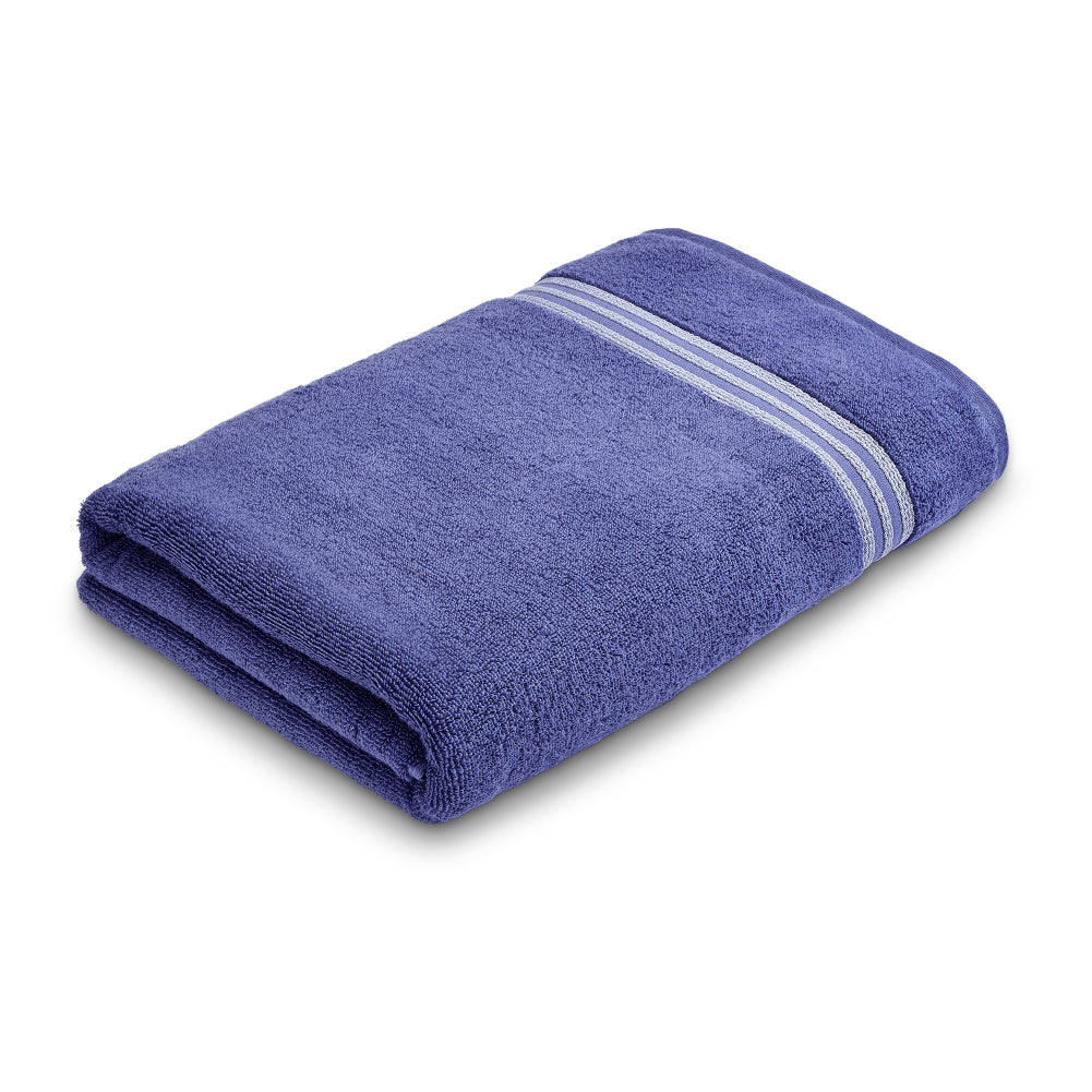 Swift Flow 100% Cotton Large Towel, 500 GSM, Solid, Blue