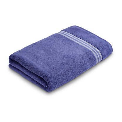 Swift Flow 100% Cotton Large Towel, 500 GSM, Solid, Blue
