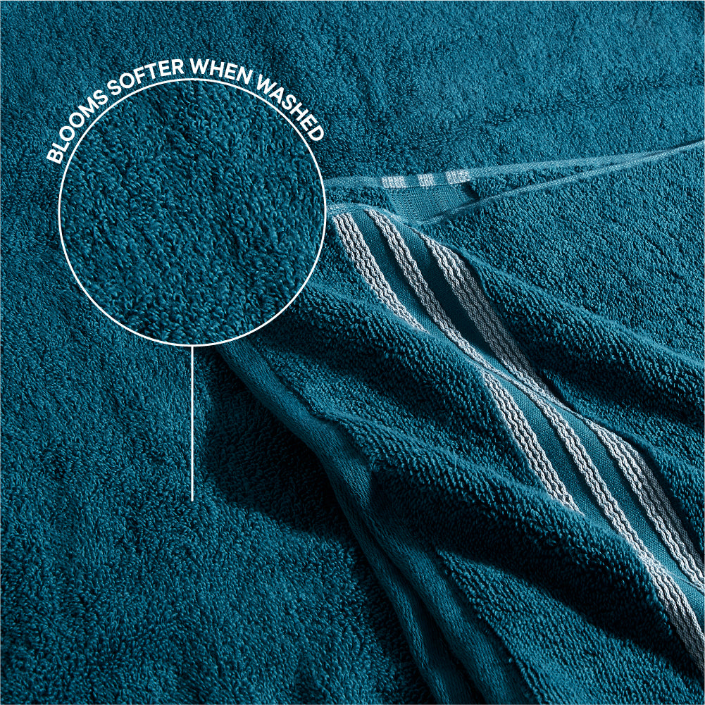 Swift Flow 100% Cotton Large Towel, 500 GSM, Solid, Dark Teal
