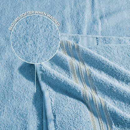 Swift Flow 100% Cotton Large Towel, 500 GSM, Solid, Light Blue