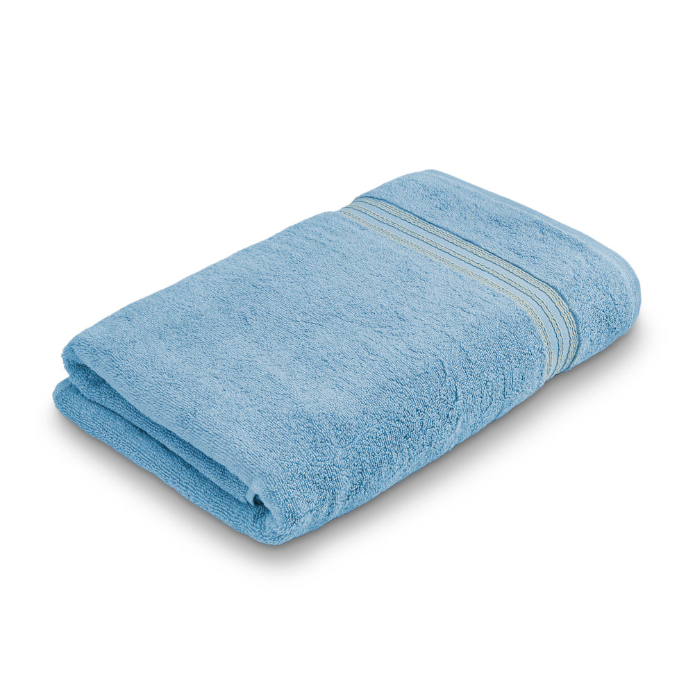 Swift Flow 100% Cotton Large Towel, 500 GSM, Solid, Light Blue