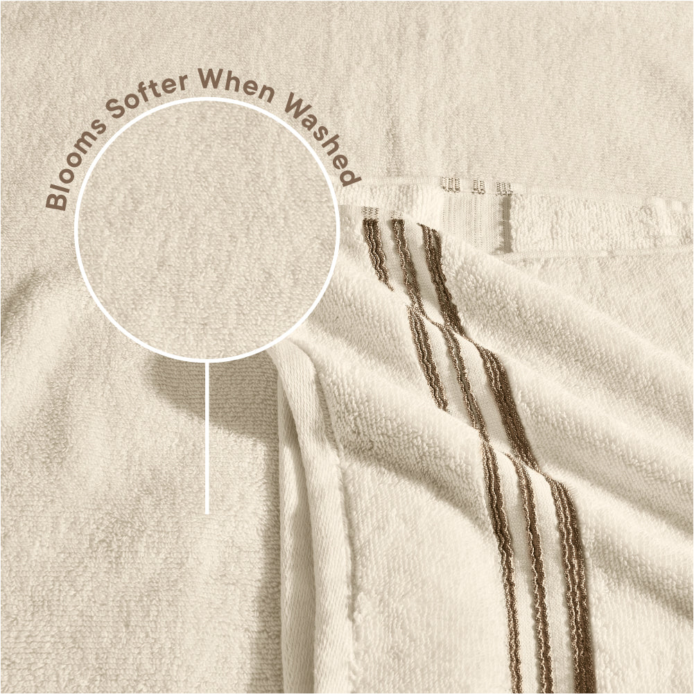 Swift Flow 100% Cotton Large Towel, 500 GSM, Solid, Beige