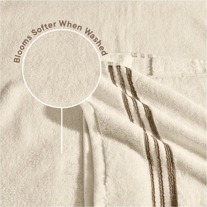 Swift Flow 100% Cotton Large Towel, 500 GSM, Solid, Beige