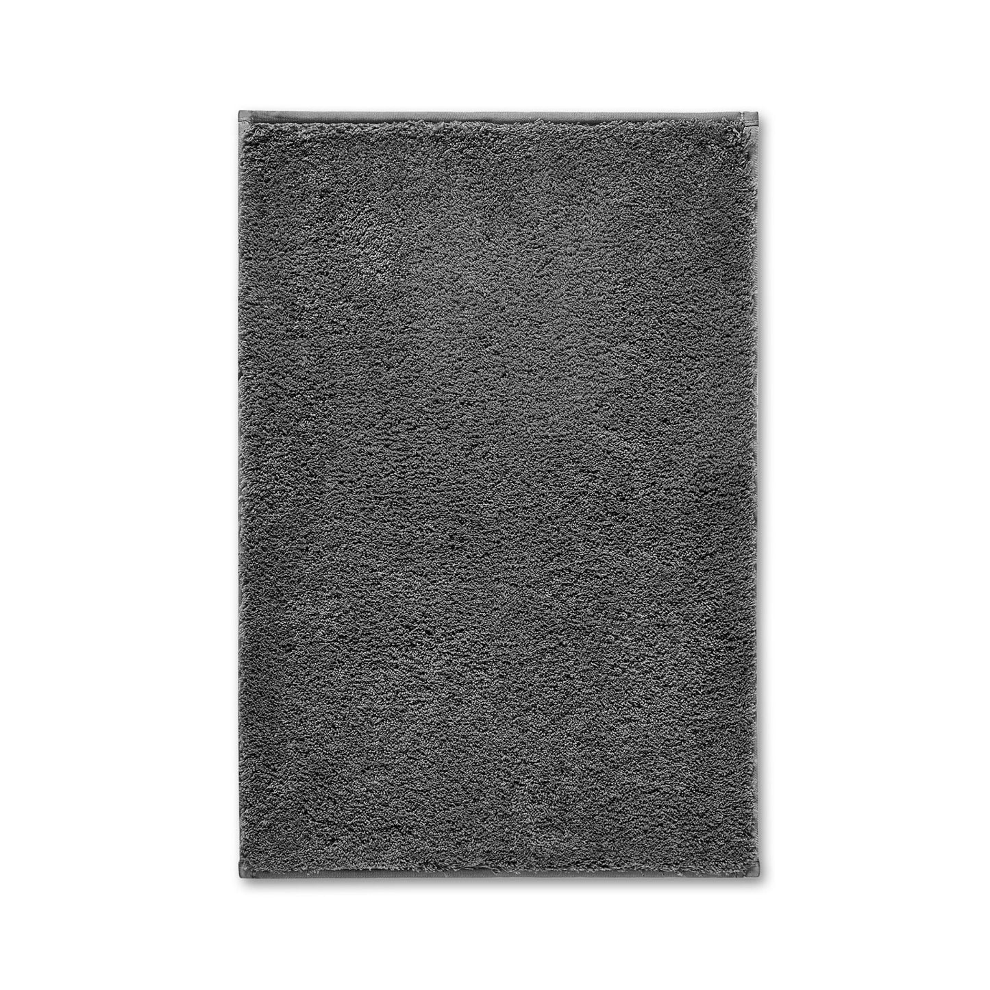Exotica Polyester Small Bath Mat, 2368 GSM, Solid, Dark Grey