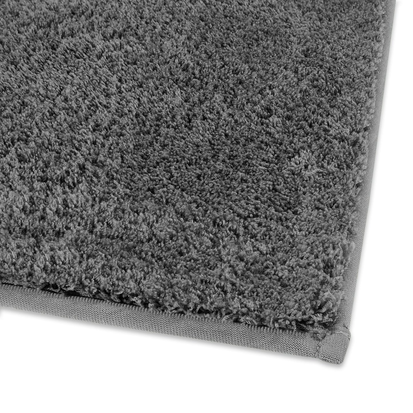 Exotica Polyester Small Bath Mat, 2368 GSM, Solid, Dark Grey
