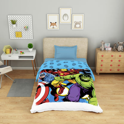 Kids 100 % Cotton Single Quilt, 132 TC, Character, Dark Blue
