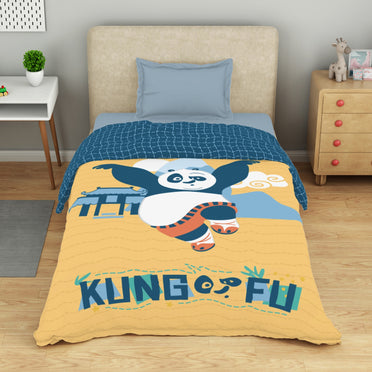 Kids 100 % Cotton Single Quilt, 132 TC, Character, Yellow