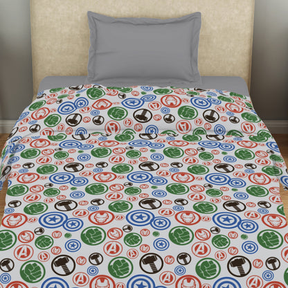 Kids 100 % Cotton Top Sheet, 170 TC, Character, Light Grey