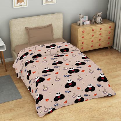 Kids 100 % Cotton Top Sheet, 170 TC, Character, Beige