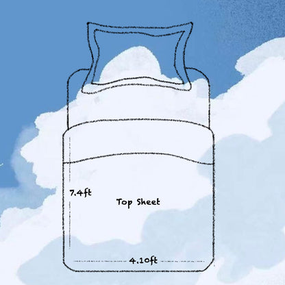 Kids 100 % Cotton Top Sheet, 170 TC, Character, Beige