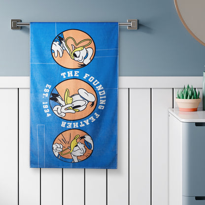 Kids 100% Cotton Bath Towel, 380 GSM, Character, Blue