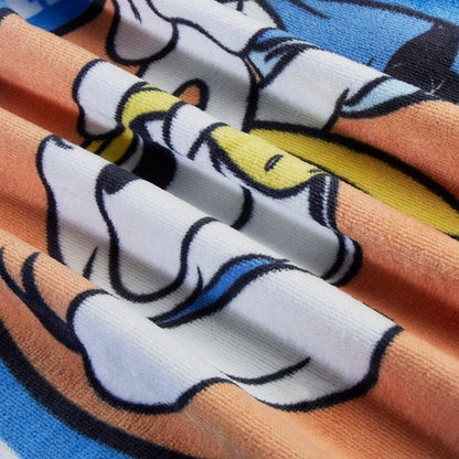 Kids 100% Cotton Bath Towel, 380 GSM, Character, Blue