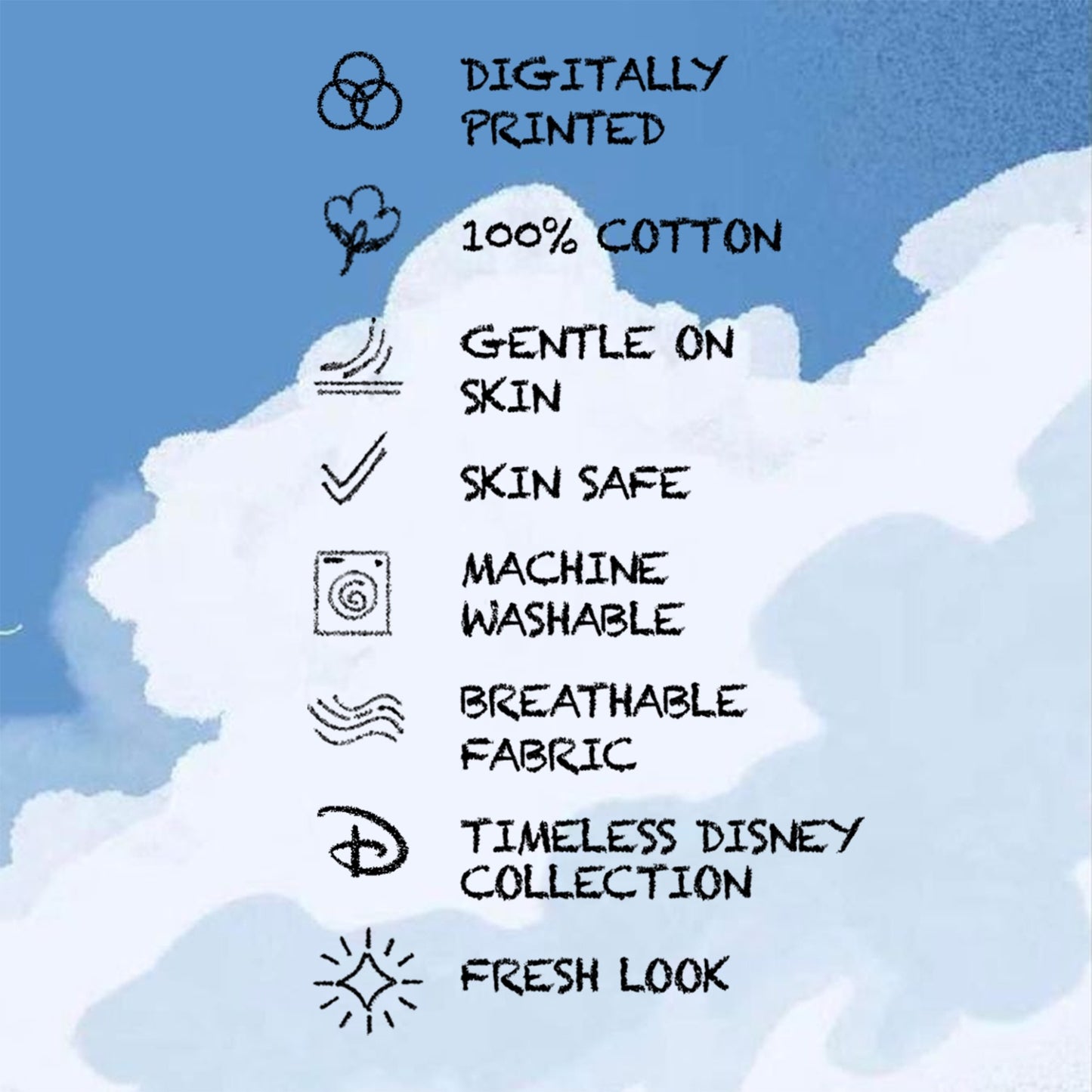 Kids 100% Cotton Bath Towel, 380 GSM, Character, Blue